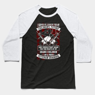 Veteran Grandpa Baseball T-Shirt